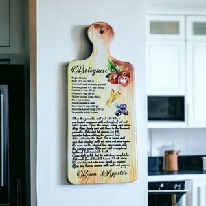 Ceramic Decorative Cutting Board - Italian Recipe - Bolognese Sauce